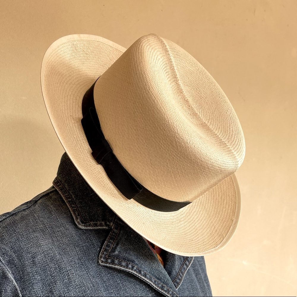 POLO by RALPH LAUREN Genuine Vtg Panama Fine Straw Hat Made in England Very Rare